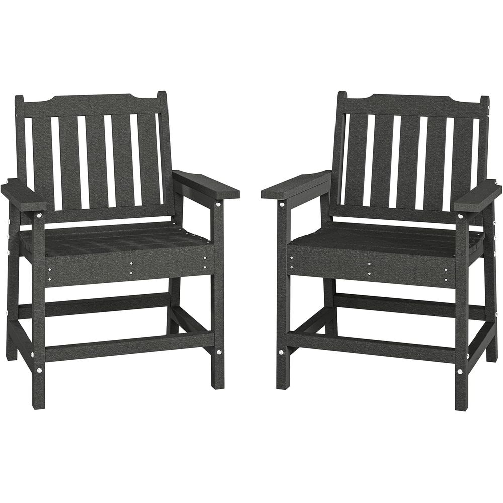 Outdoor Furniture Hdpe - Durable HDPE 2-Piece Patio Dining Chair