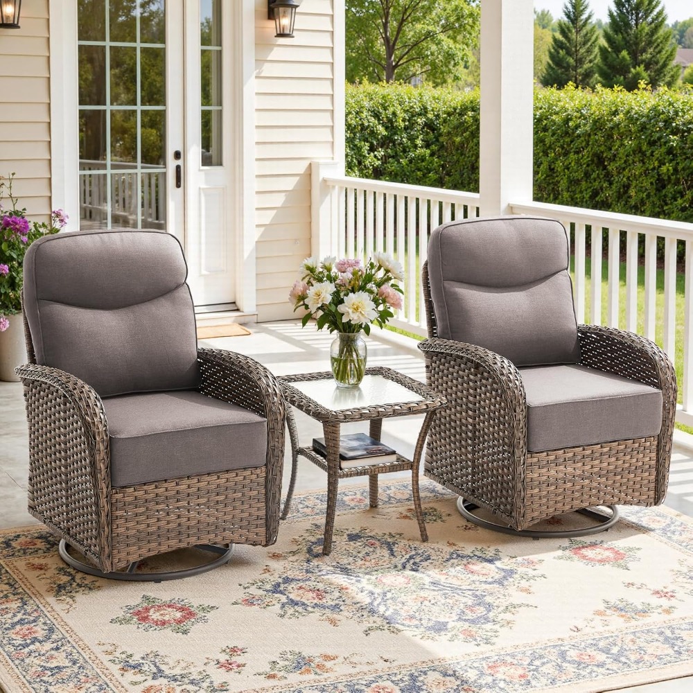 Outdoor Furniture From China - 3-Piece Luxury Patio Conversation Set with