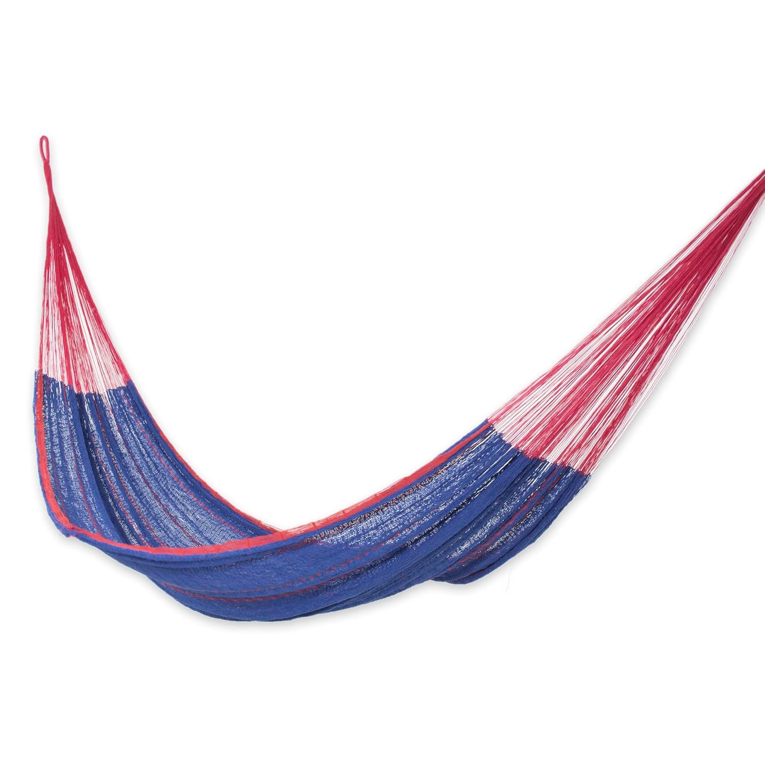 Outdoor Furniture Xl - Blue Red Cotton Hand Woven Mayan