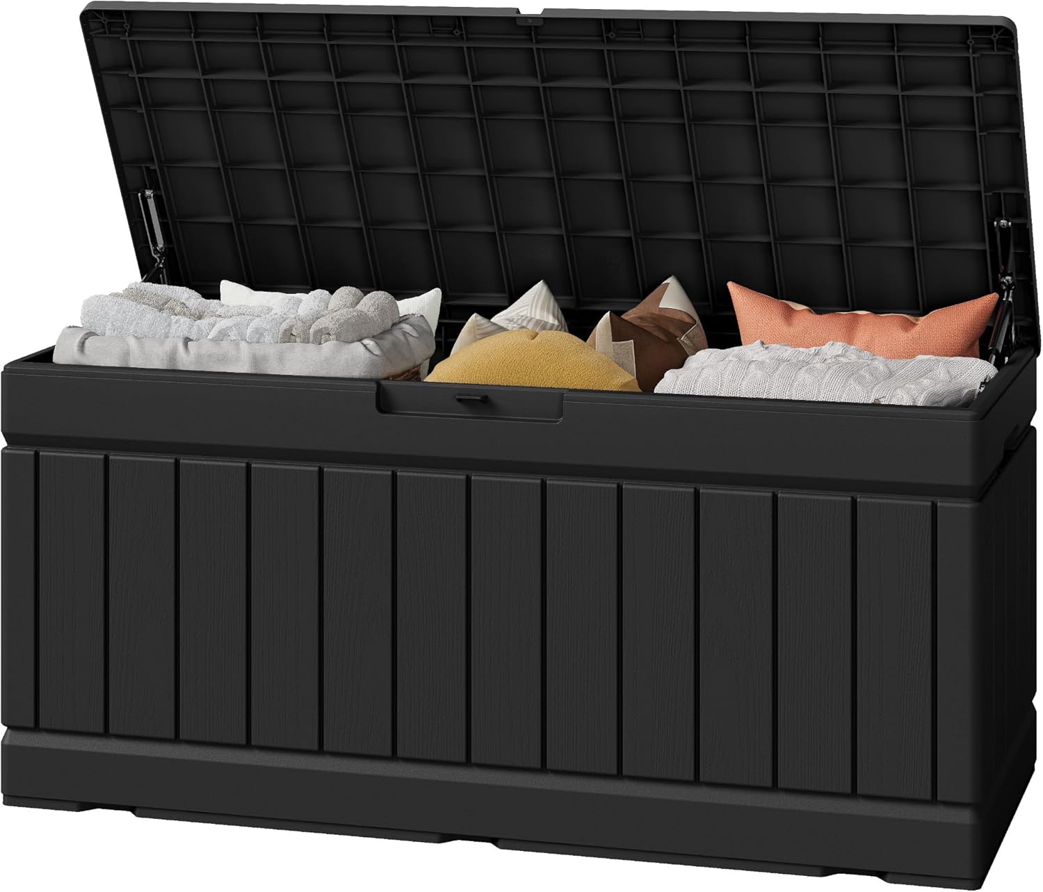 Outdoor Furniture Black - 82 Gallon Outdoor Storage Box with