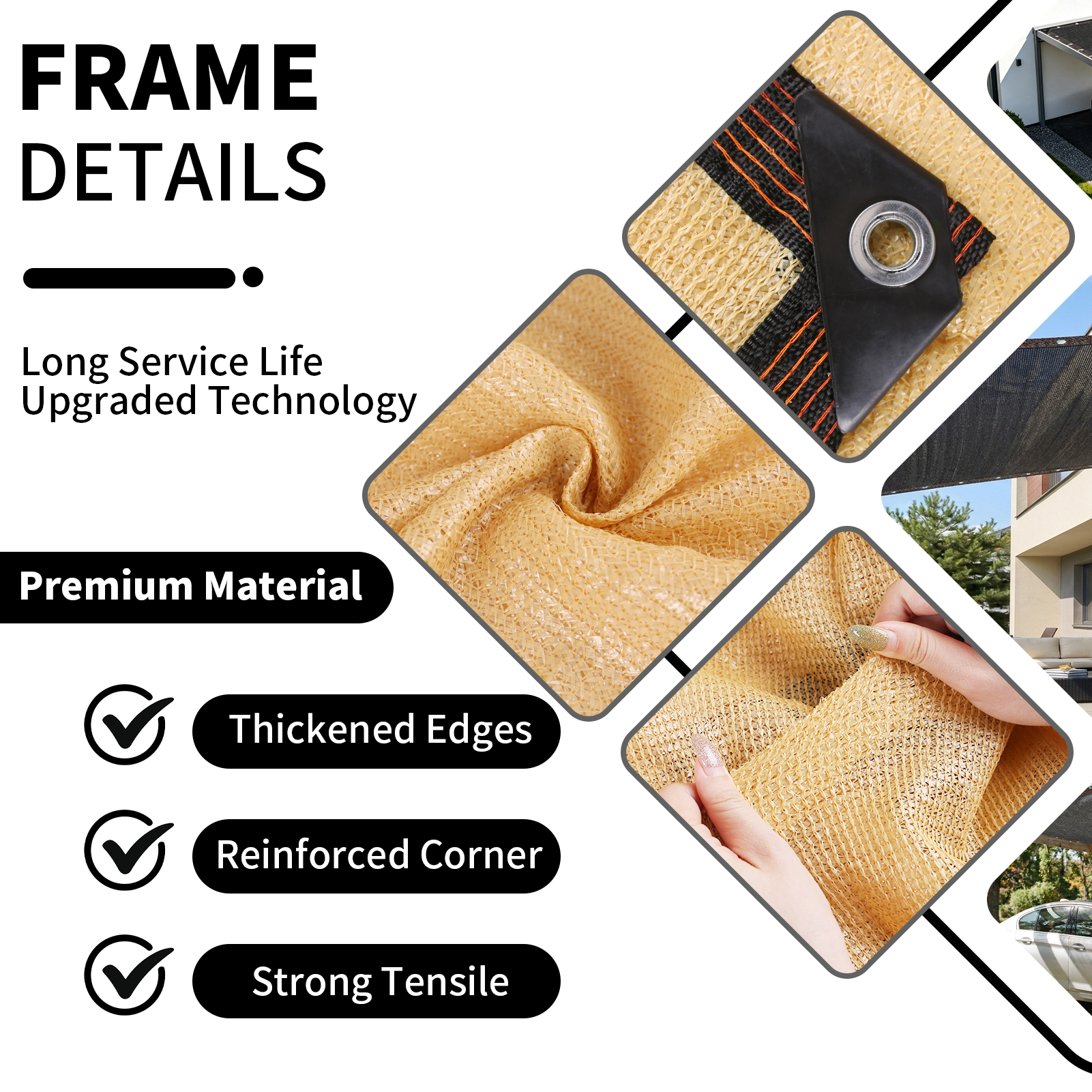 Durable HDPE Sunshade Net UV P - Outdoor Furniture Hdpe บทวิจารณ์และราคา