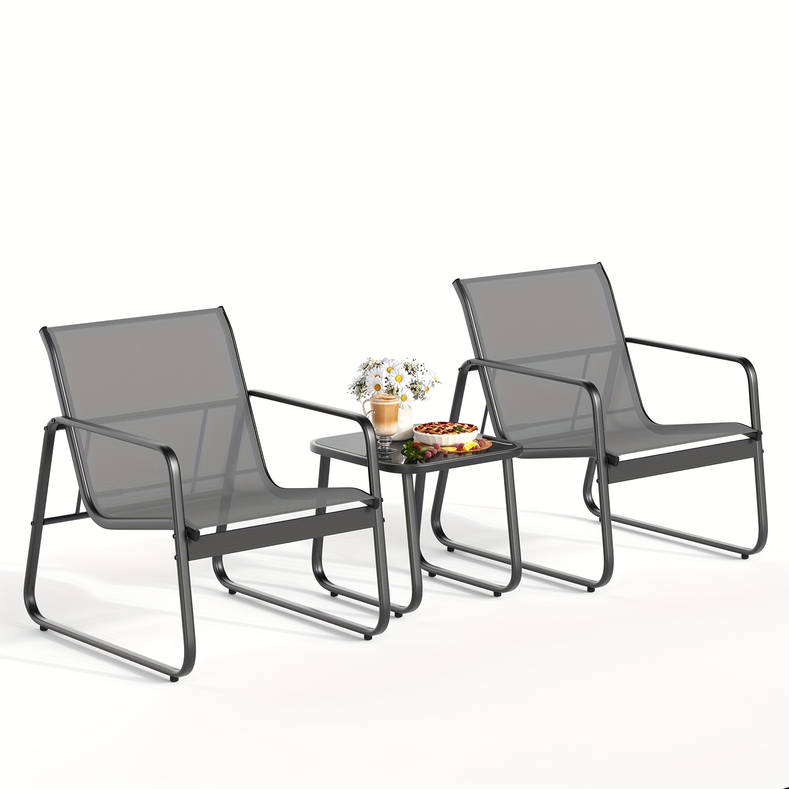 LODEIJA Patio Chairs Set of 3, - Outdoor Furniture Brands บทวิจารณ์และราคา