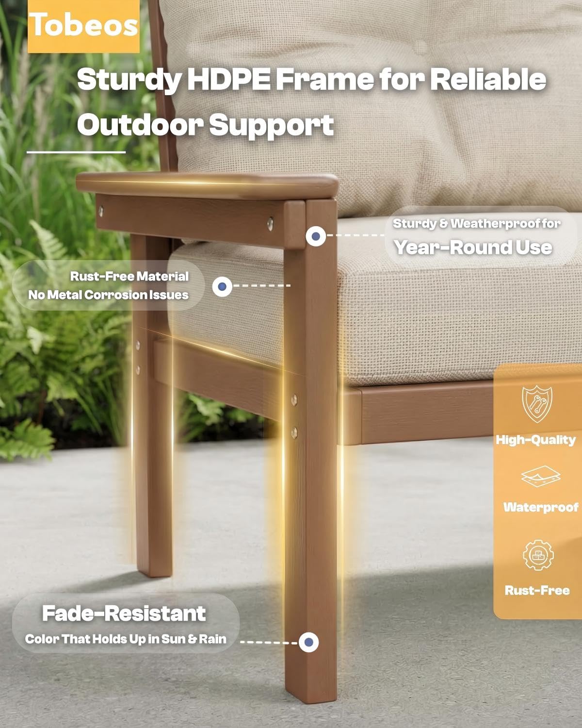 HDPE 7 Piece Patio Furniture S - Outdoor Furniture Hdpe บทวิจารณ์และราคา