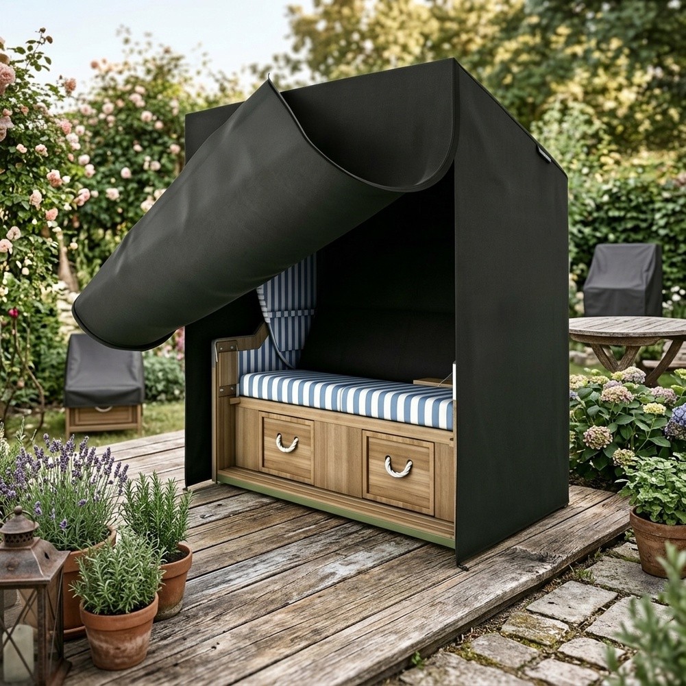 Black Oxford Cloth Outdoor Swi - Outdoor Furniture Black บทวิจารณ์และราคา