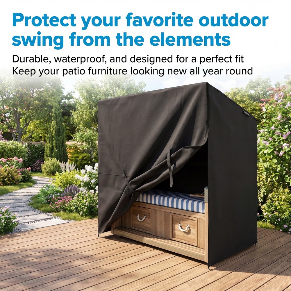 Black Oxford Cloth Outdoor Swi - Outdoor Furniture Black บทวิจารณ์และราคา