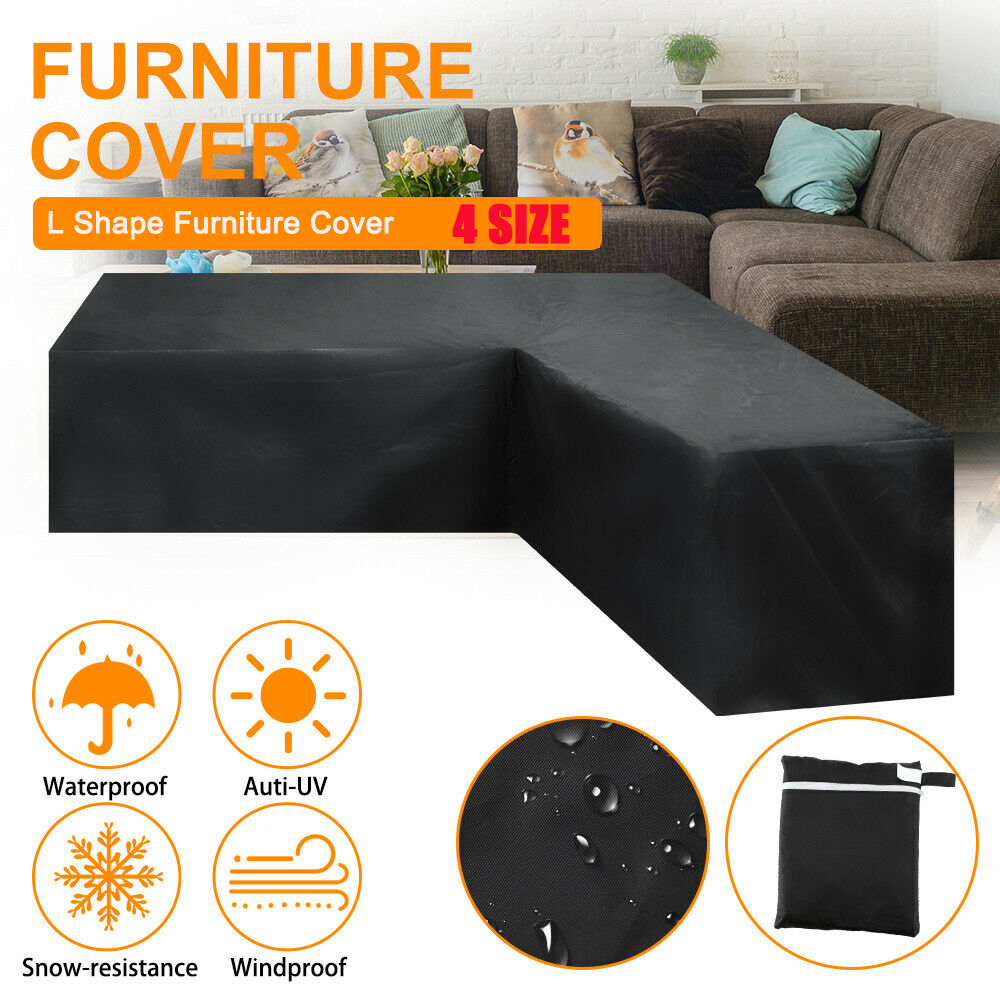 L Shape Furniture Waterproof   - Outdoor Furniture Black บทวิจารณ์และราคา