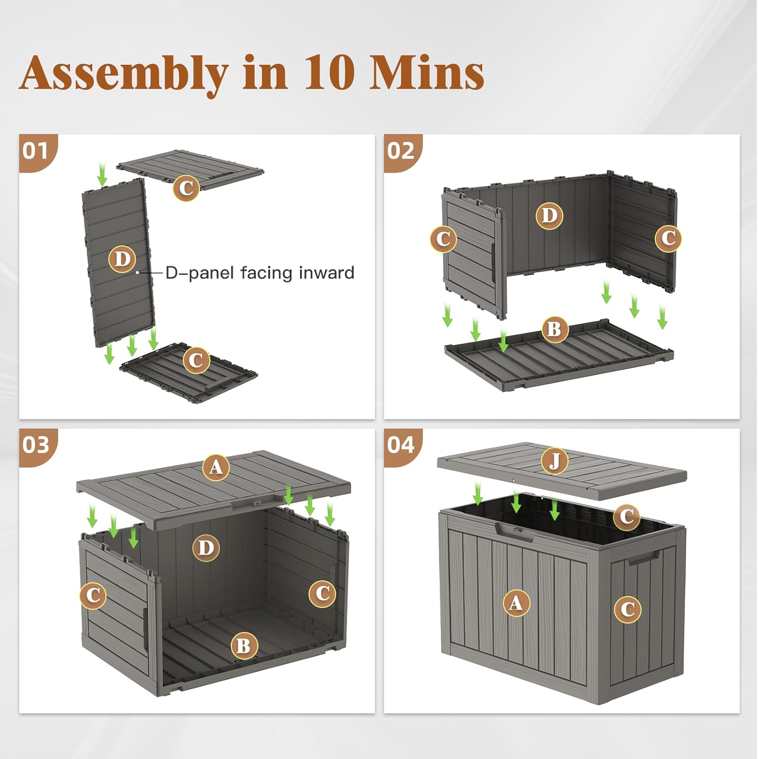 45Gal Black Deck Box - Waterpr - Outdoor Furniture Black บทวิจารณ์และราคา