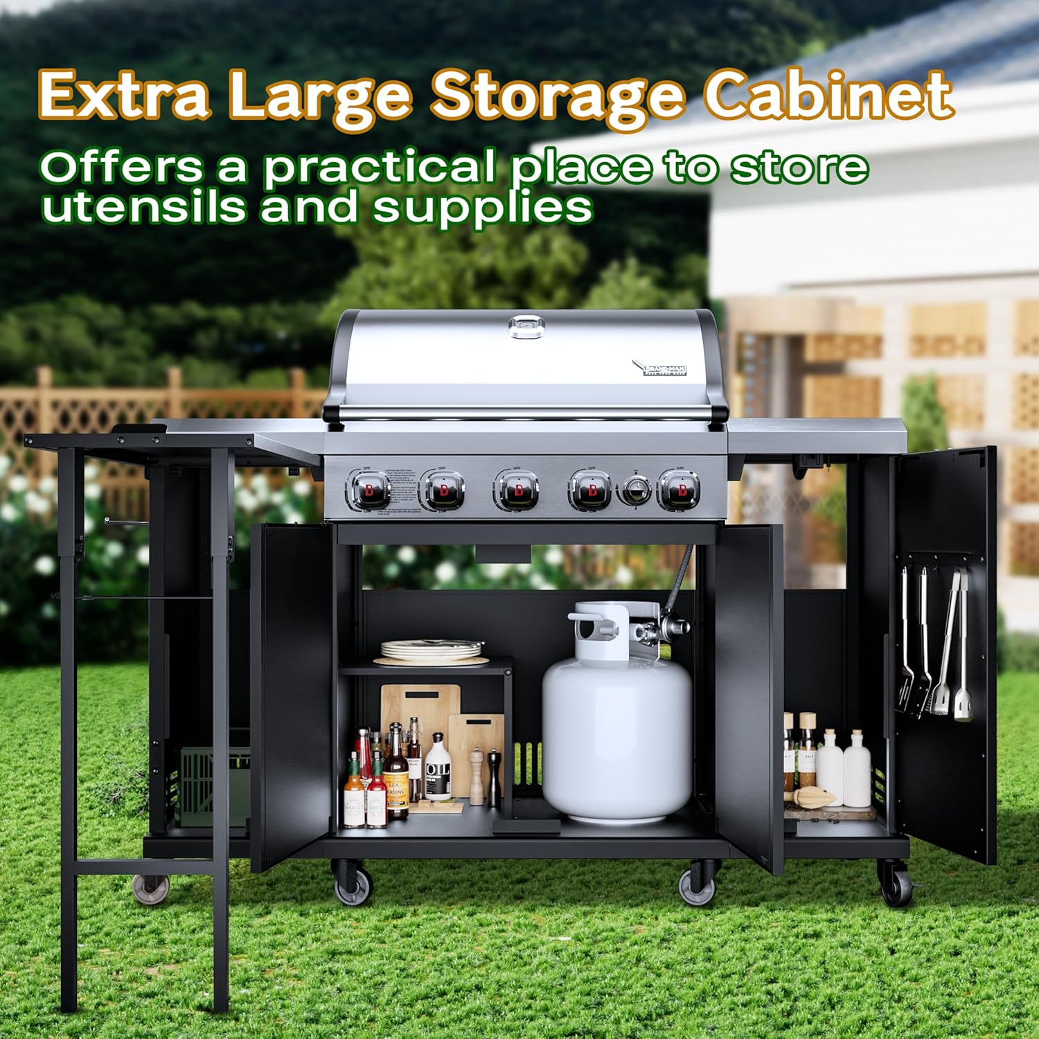 Brand-Man Propane Gas Grill Is - Outdoor Furniture Brands บทวิจารณ์และราคา
