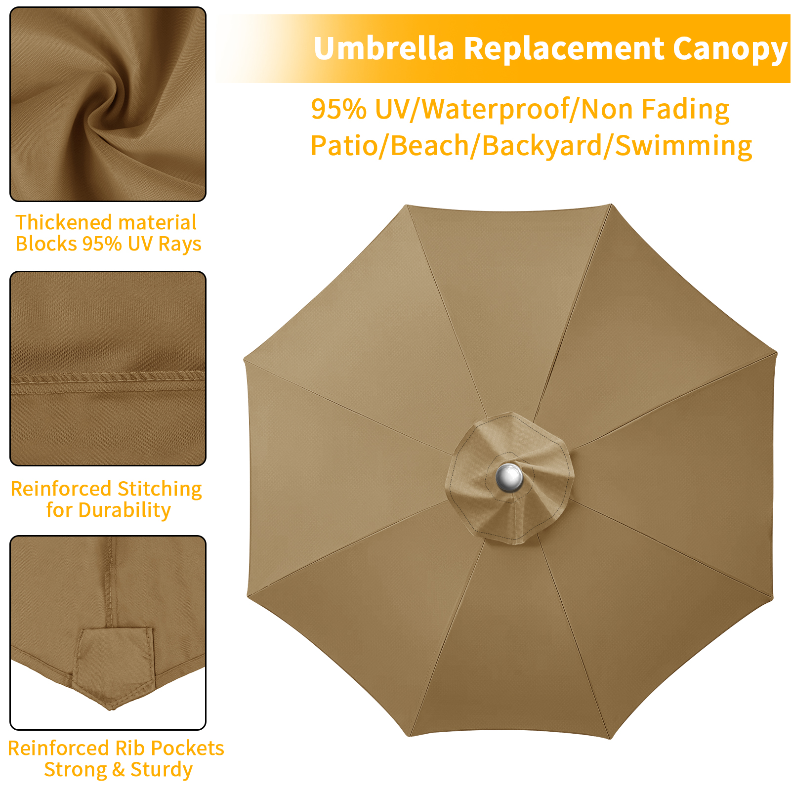 Waterproof Replacement Umbrell - Outdoor Furniture Sunbrella บทวิจารณ์และราคา