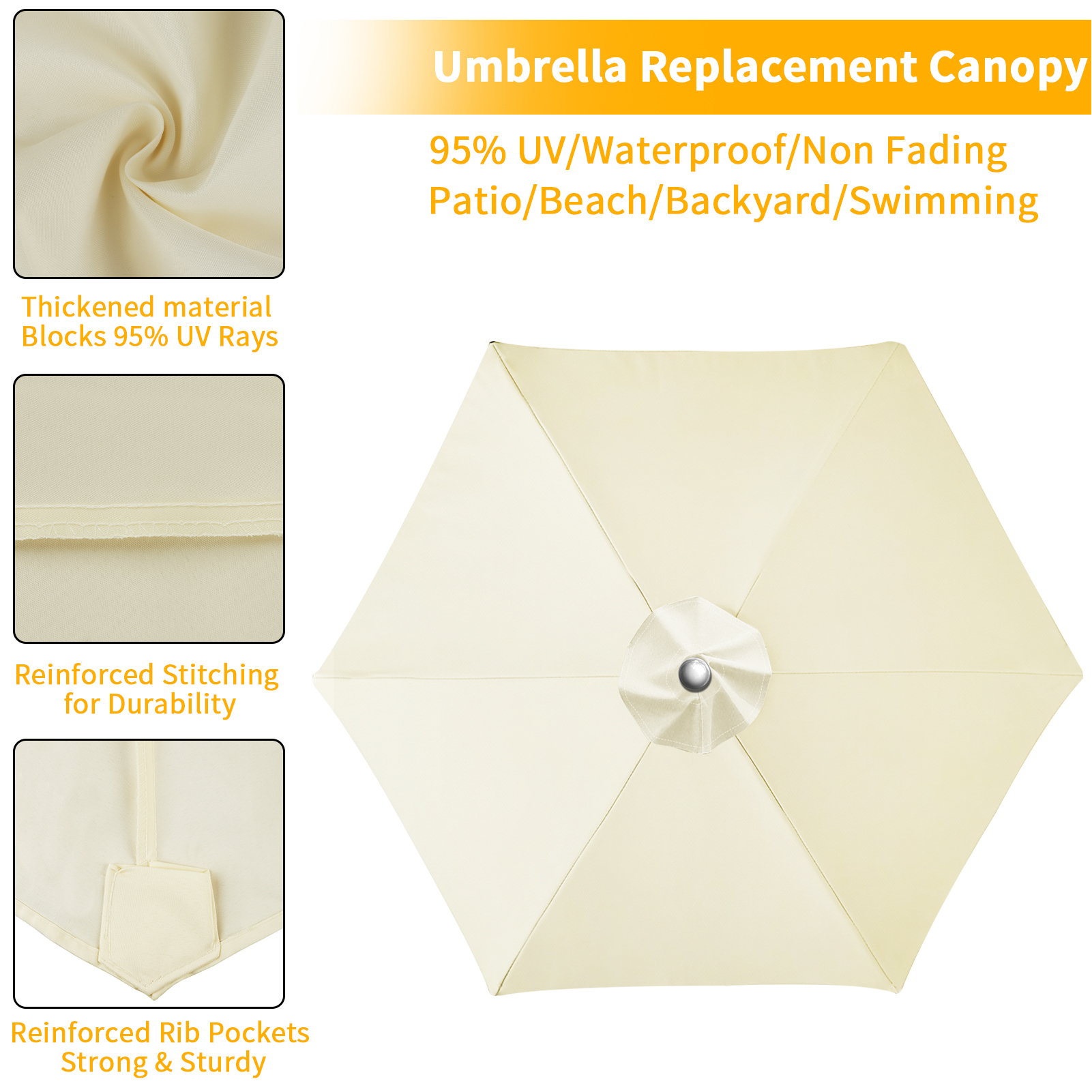 Waterproof Replacement Umbrell - Outdoor Furniture Sunbrella บทวิจารณ์และราคา
