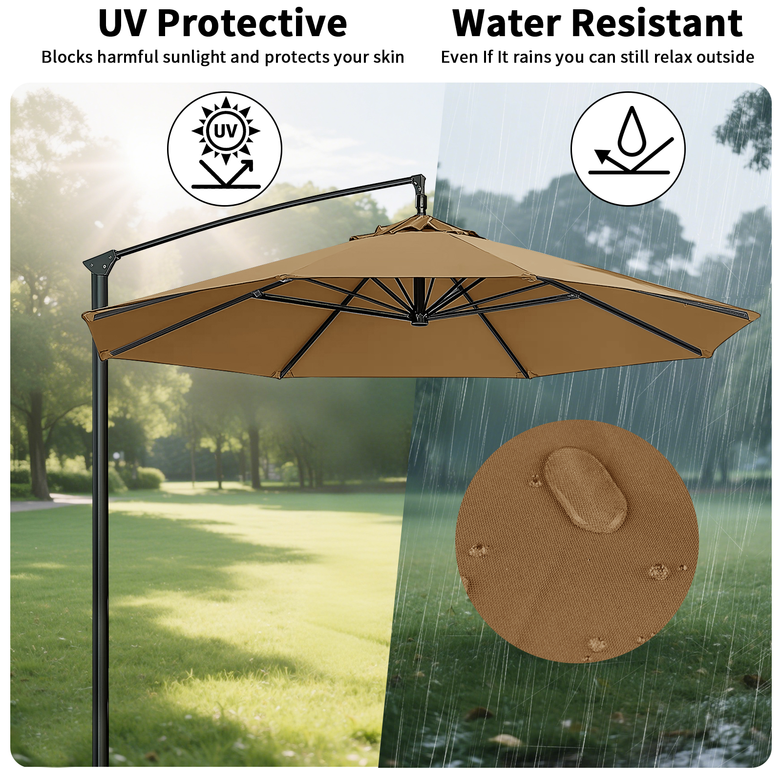 Waterproof Replacement Umbrell - Outdoor Furniture Sunbrella บทวิจารณ์และราคา
