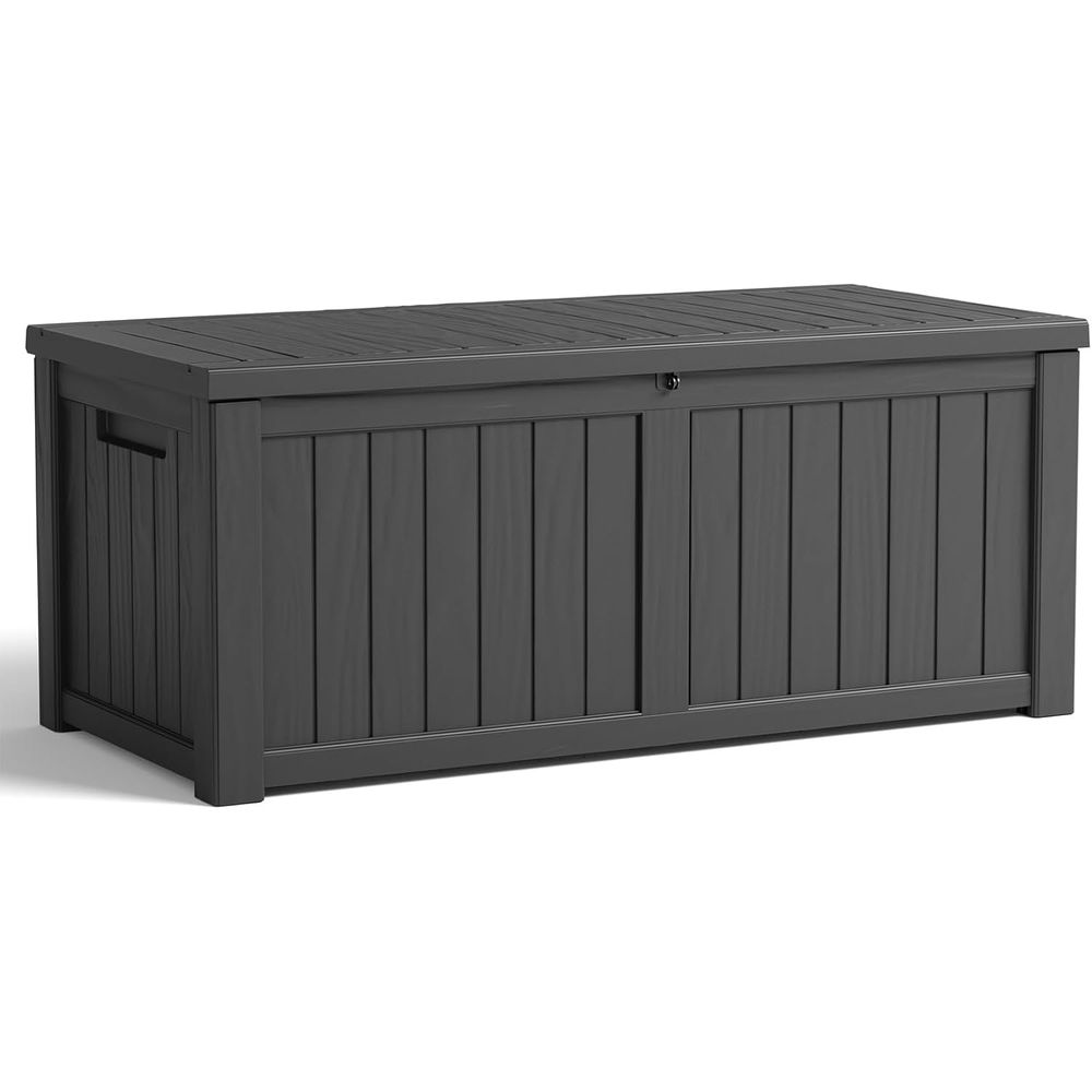120 Gallon Lockable Outdoor St - Outdoor Furniture Black บทวิจารณ์และราคา