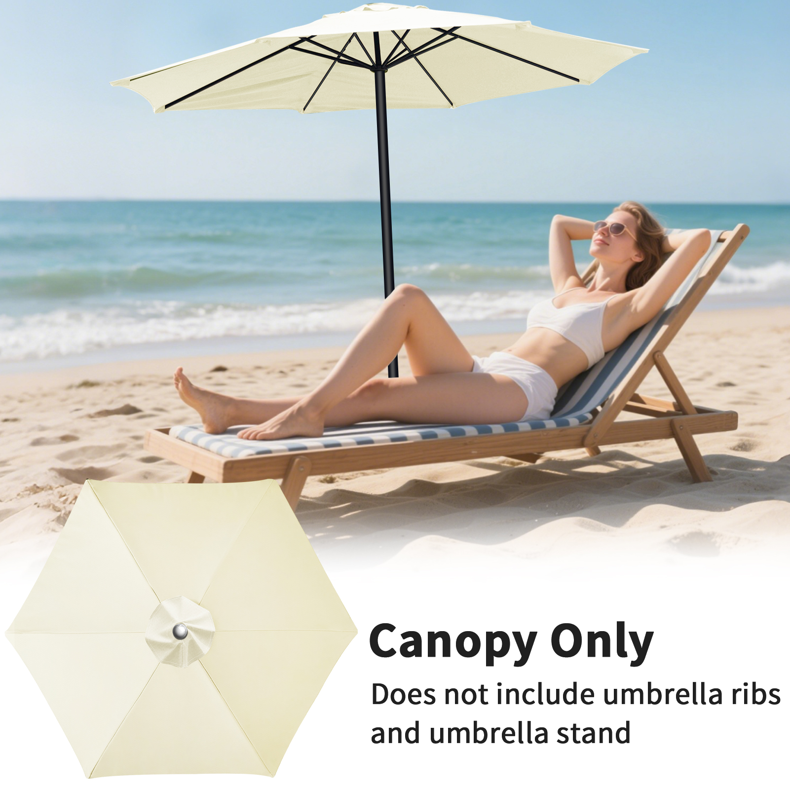 Waterproof Replacement Umbrell - Outdoor Furniture Sunbrella บทวิจารณ์และราคา