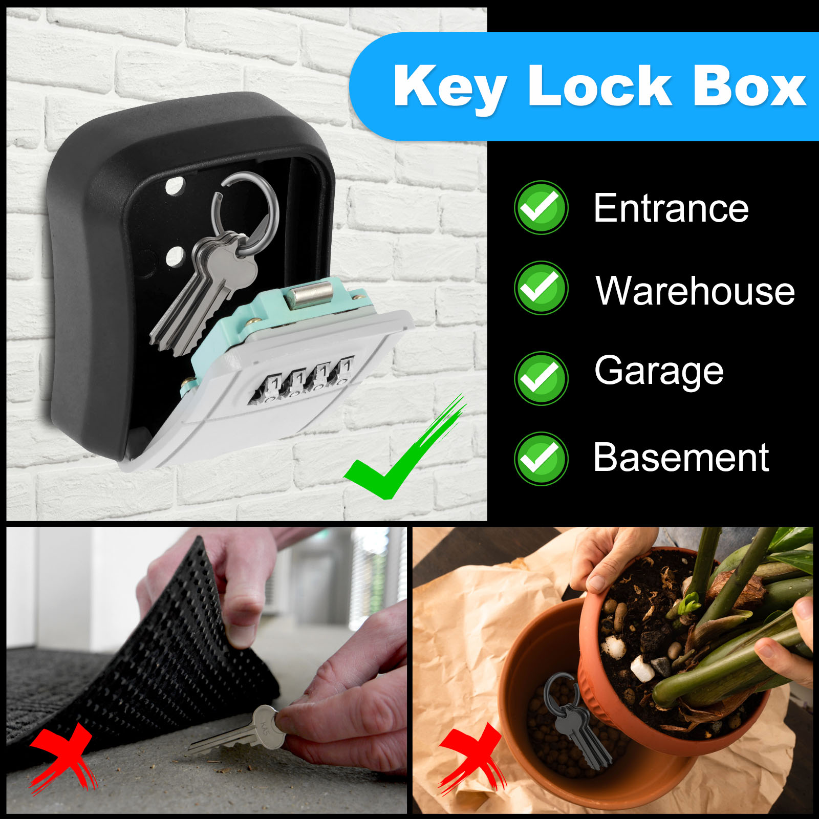 Key Safe Box for Outside Wall  - Outdoor Furniture Warehouse บทวิจารณ์และราคา