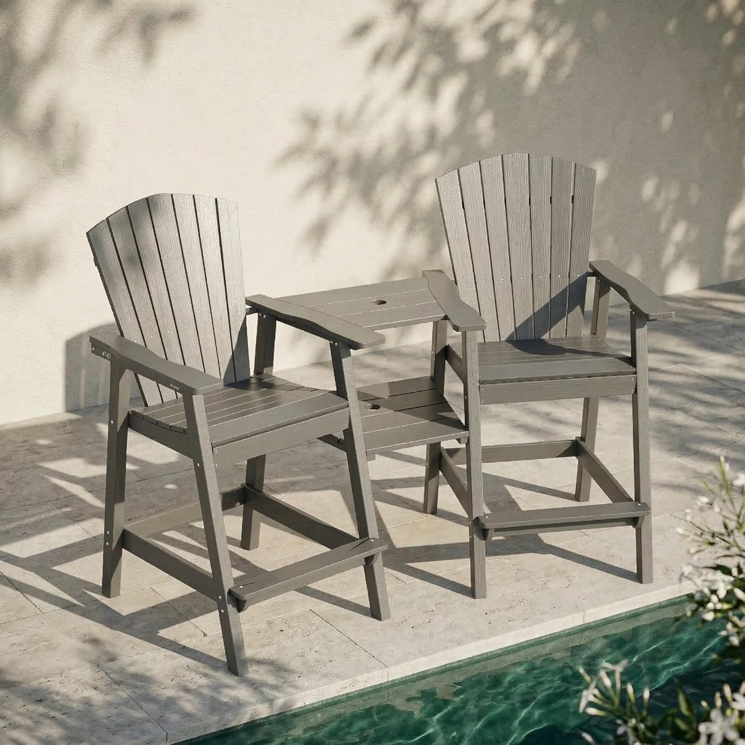 Upgraded Tall Adirondack Chair - Outdoor Furniture Hdpe บทวิจารณ์และราคา