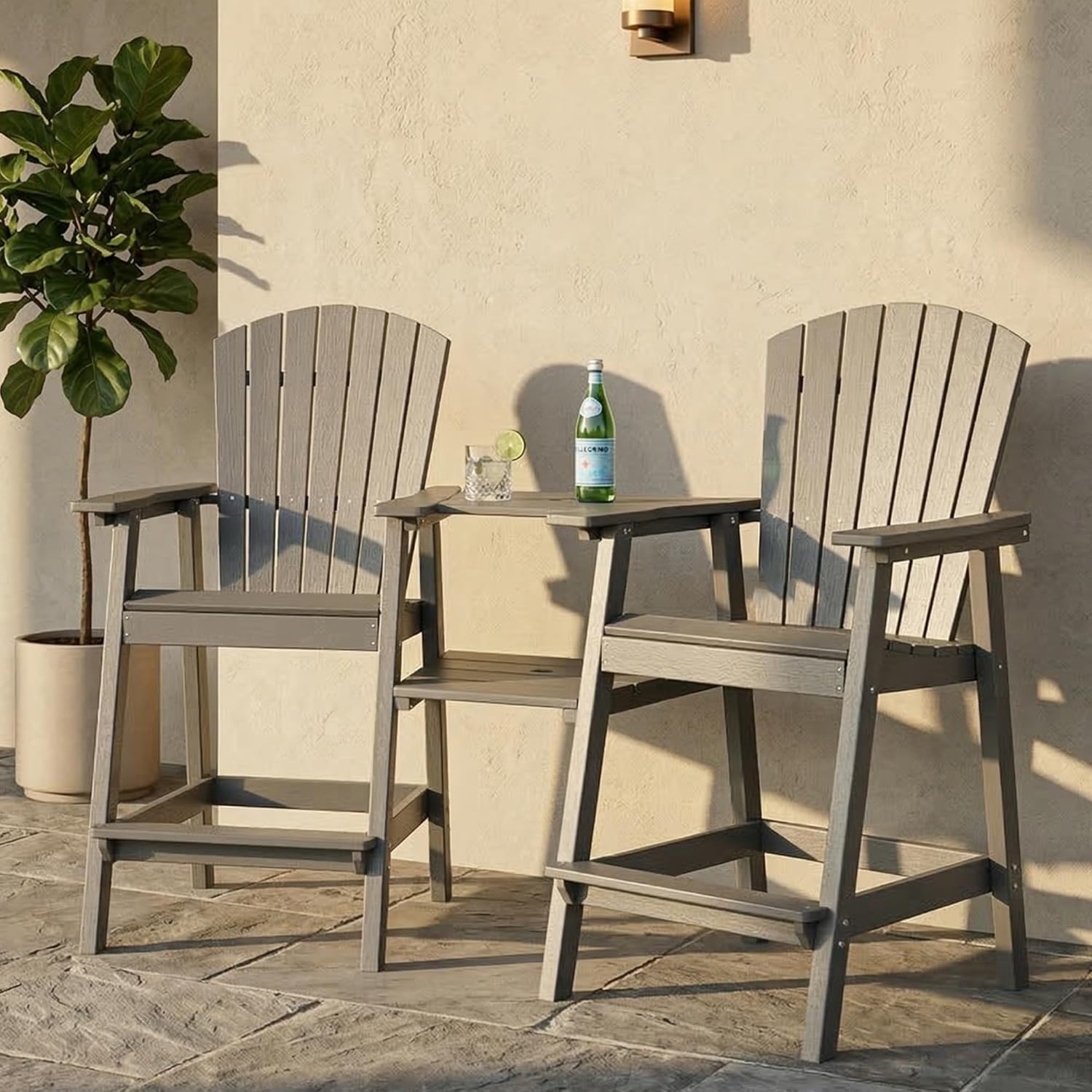 Upgraded Tall Adirondack Chair - Outdoor Furniture Hdpe บทวิจารณ์และราคา