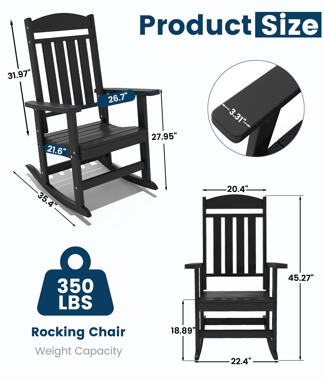 FOOWIN 2pcs Oversized High Bac - Outdoor Furniture Hdpe บทวิจารณ์และราคา
