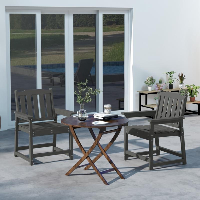 2 Piece All-Weather Patio Chai - Outdoor Furniture Hdpe บทวิจารณ์และราคา