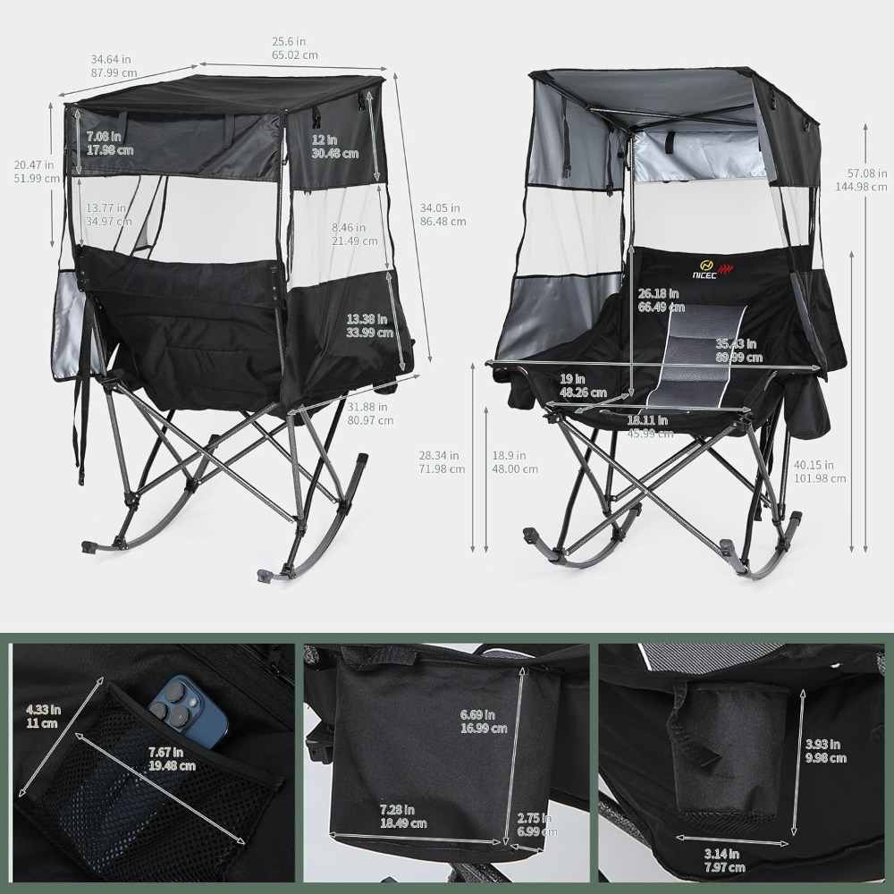 Heated Rocking Camping Chair w - Outdoor Furniture Xl บทวิจารณ์และราคา