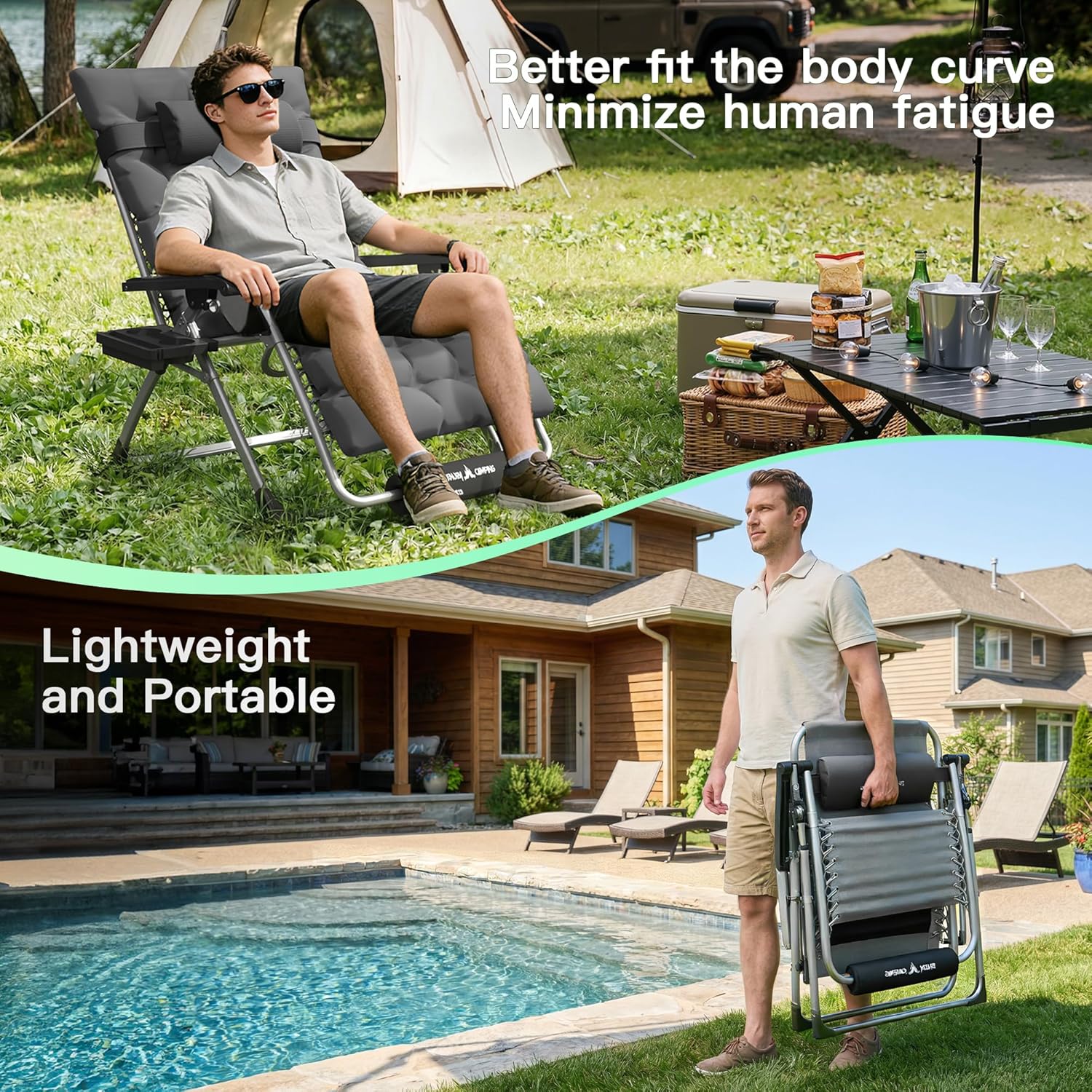 XL Oversized Zero Gravity Chai - Outdoor Furniture Xl บทวิจารณ์และราคา