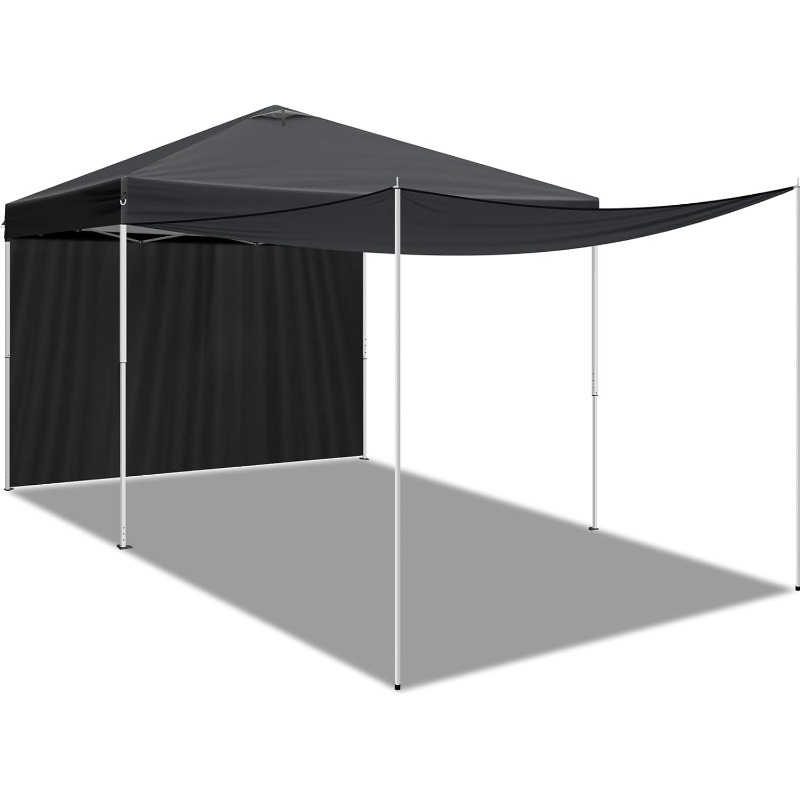 10X10Ft Pop Up Canopy Tent Ins - Outdoor Furniture Black บทวิจารณ์และราคา