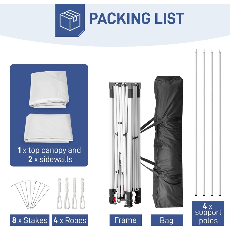 10X10Ft Pop Up Canopy Tent Ins - Outdoor Furniture Black บทวิจารณ์และราคา