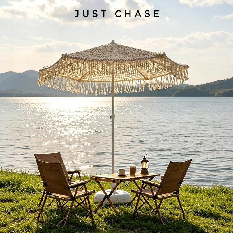 Tassel Patio Umbrella Sun Prot - Outdoor Furniture Vendors บทวิจารณ์และราคา