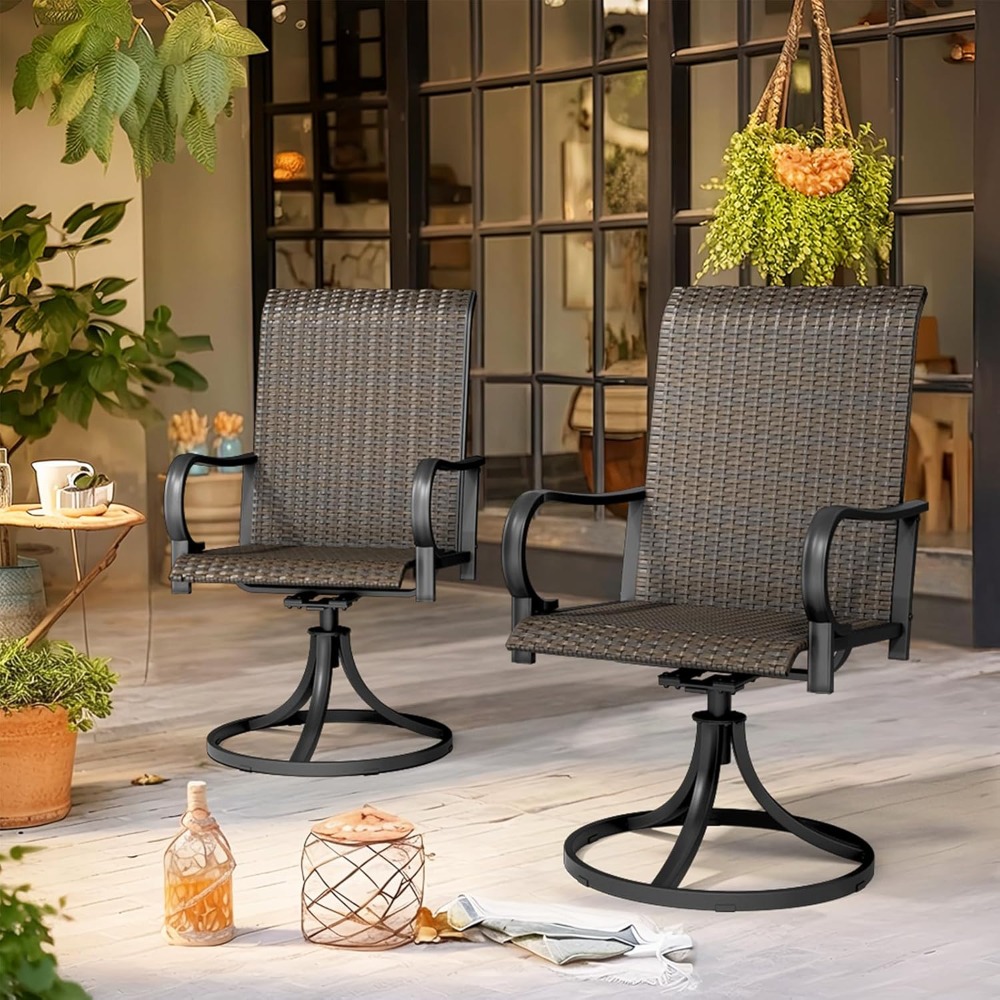 Heavy Duty Wicker Swivel Patio - Outdoor Furniture Xl บทวิจารณ์และราคา