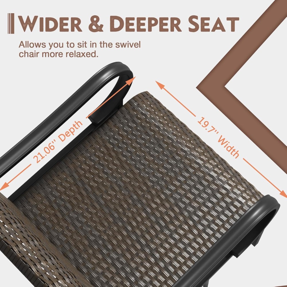 Heavy Duty Wicker Swivel Patio - Outdoor Furniture Xl บทวิจารณ์และราคา