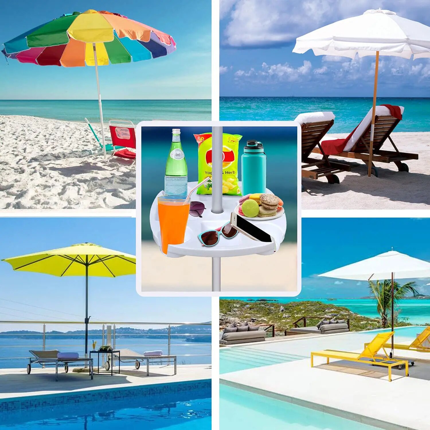 CYBeach Umbrella Umbrella Tray - Outdoor Furniture Sunbrella บทวิจารณ์และราคา