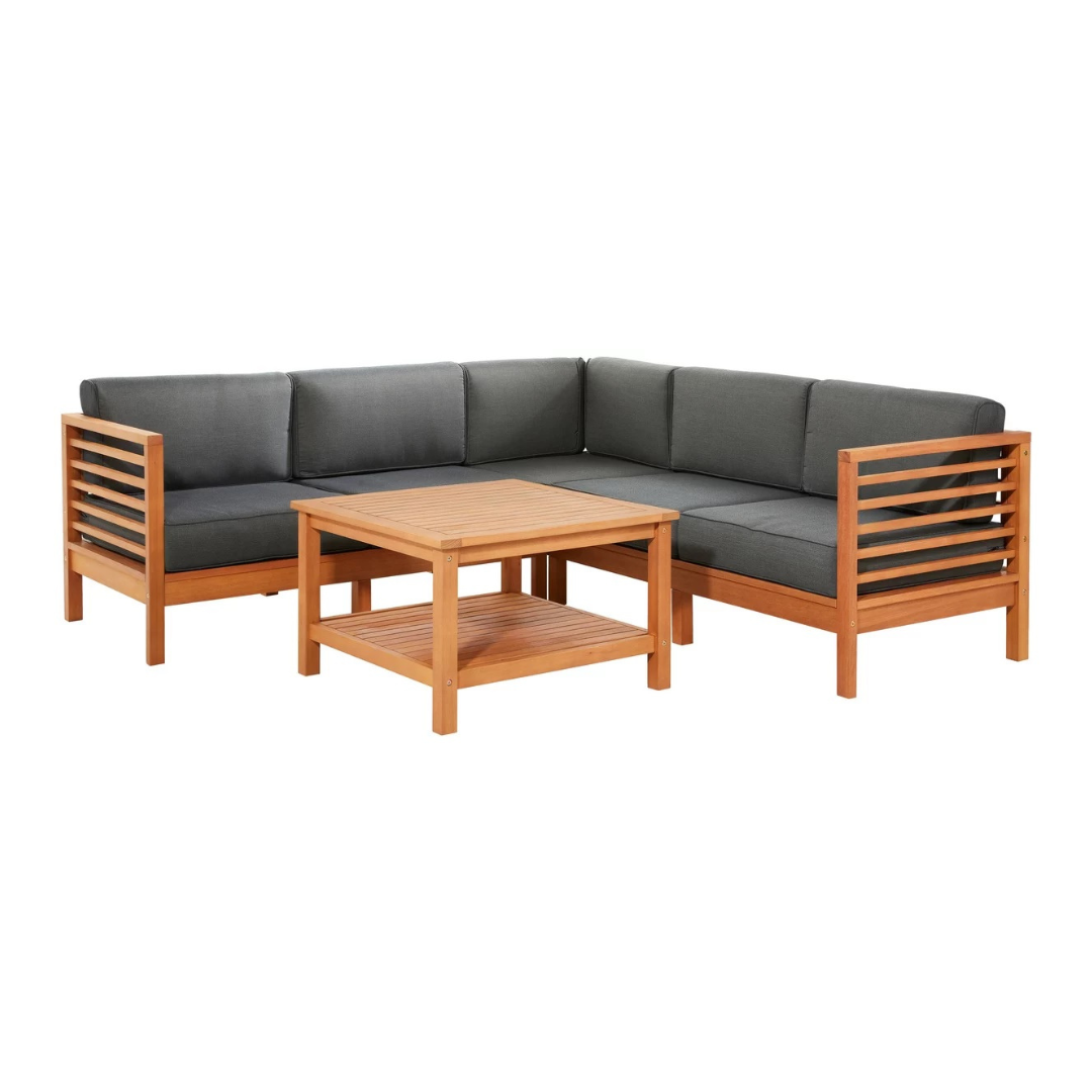 Modern Outdoor Teak Wood Sofa  - Outdoor Furniture Warehouse บทวิจารณ์และราคา