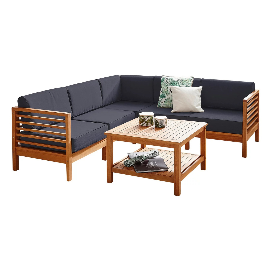 Modern Outdoor Teak Wood Sofa  - Outdoor Furniture Warehouse บทวิจารณ์และราคา